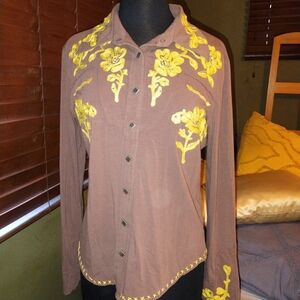 Double D Ranch Long Sleeve Top Size Large